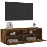 Tv Sienas Skapītis, Ozolkoka, 100X30X30 Cm, Inženierijas Koks Vidaxl