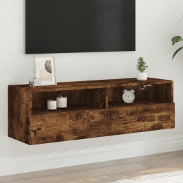 Tv Sienas Skapītis, Ozolkoka, 100X30X30 Cm, Inženierijas Koks Vidaxl