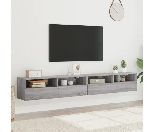 Teleri Seinakapid 2 Tk, Hall Sonoma, 100X30X30 cm Tehispuit
