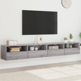 Teleri Seinakapid 2 Tk, Hall Sonoma, 100X30X30 cm Tehispuit