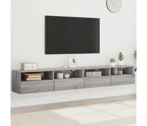 Teleri Seinakapid 2 Tk, Hall Sonoma, 100X30X30 cm Tehispuit