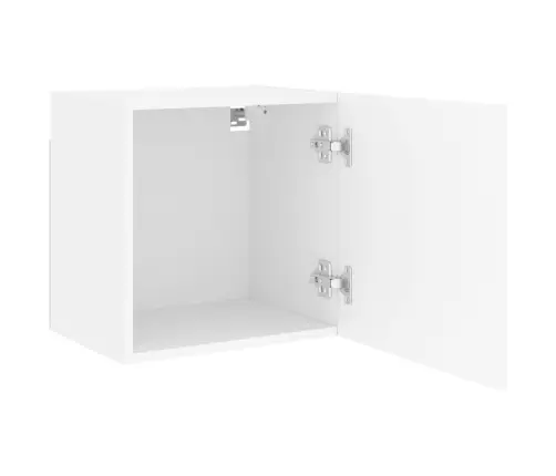 Sieninės Tv Spintelės, 2Vnt., Baltos, 40,5X30X40cm Mediena