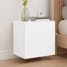 Sieninės Tv Spintelės, 2Vnt., Baltos, 40,5X30X40cm Mediena