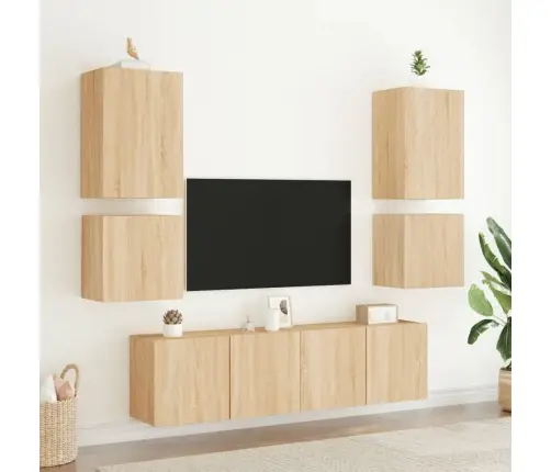 Tv Sienas Skapītis, Ozola, 40,5X30X40 Cm, Inženierijas Koks Vidaxl