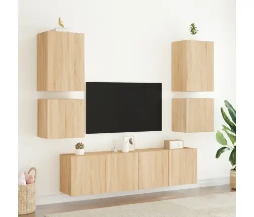 Tv Skapīši, 2 Gab., 40,5X30X40 Cm, Ozola, Inženierijas Koks Vidaxl