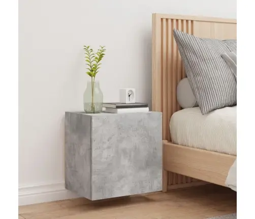 Sieninė Tv Spintelė, Betono Pilka, 40,5X30X40cm Mediena Sieninė Tv Spintelė, Betono Pilka, 40,5X30X40cm Mediena