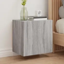 Sieninės Tv Spintelės, 2Vnt., Pilkos, 40,5X30X40cm Mediena