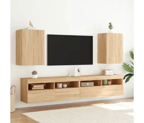 Tv Sienas Skapītis, Ozola, 40,5X30X60 Cm, Inženierijas Koks Vidaxl