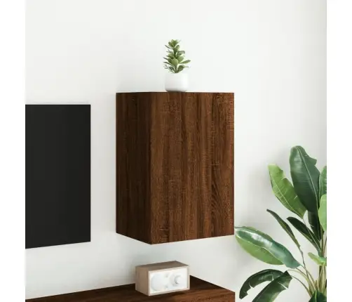 Tv Sienas Skapītis, Brūns, 40,5X30X60 Cm, Inženierijas Koks Vidaxl