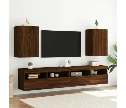 Tv Sienas Skapītis, Brūns, 40,5X30X60 Cm, Inženierijas Koks Vidaxl