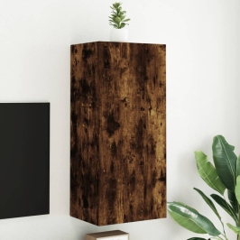 Tv Sienas Skapītis, Koka Krāsa, 40,5X30X90Cm, Inženierijas Koks Vidaxl