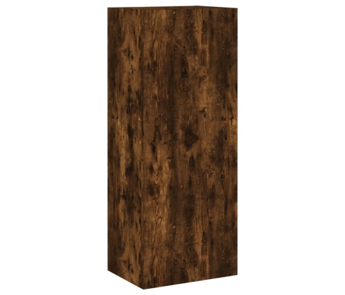Sieninė Tv Spintelė, Dūminio Ąžuolo, 40,5X30X102cm Mediena