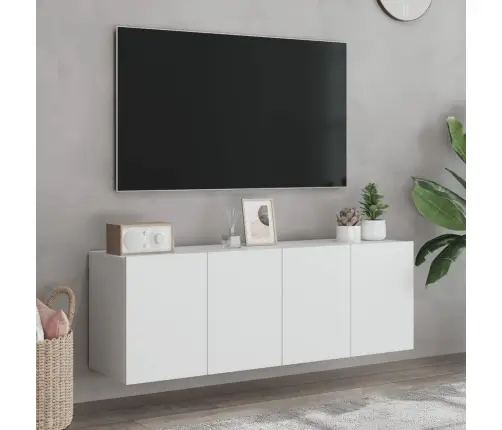 Sienas Tv Skapīši, 2 Gab., Balts, 60X30X41 Cm Vidaxl