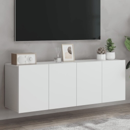 Sienas Tv Skapīši, 2 Gab., Balts, 60X30X41 Cm Vidaxl