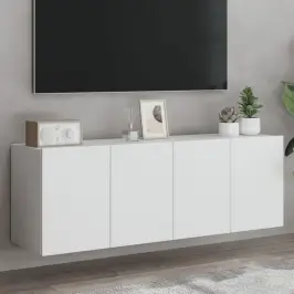 Sienas Tv Skapīši, 2 Gab., Balts, 60X30X41 Cm Vidaxl
