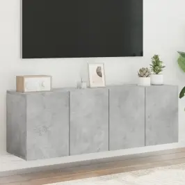 Prie Sienos Montuojamos Tv Spintelės, 2Vnt., Betono, 60X30X41Cm