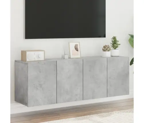 Prie Sienos Montuojamos Tv Spintelės, 2Vnt., Betono, 60X30X41Cm