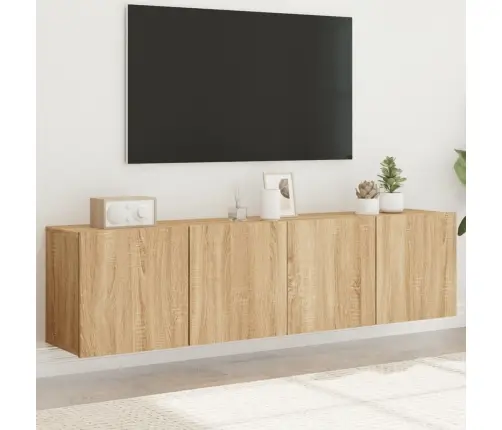 Sienas Tv Skapīši, 2 Gab., Ozola Krāsa, 80X30X41 Cm Vidaxl