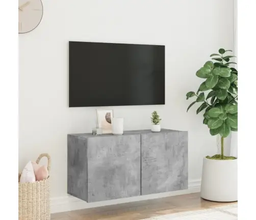 Prie Sienos Montuojama Tv Spintelė, Betono Pilka, 80X30X41Cm Prie Sienos Montuojama Tv Spintelė, Betono Pilka, 80X30X41Cm