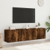 Sieninės Tv Spintelės, 2Vnt., Dūminio Ąžuolo, 80X30X41Cm