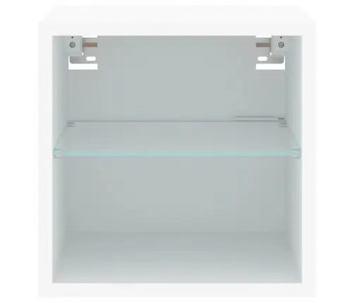 Tv Galdiņi Ar Led Lampiņām, 2 Gab., Balti, 30X28,5X30 Cm Vidaxl