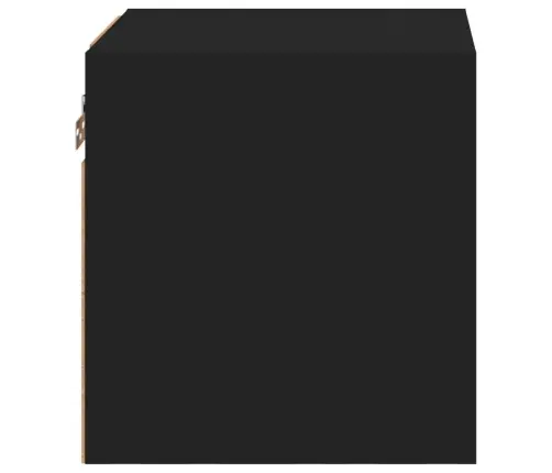Tv Plaukti Ar Led Lampiņām, 2 Gab., Melni, 30X28,5X30 Cm Vidaxl