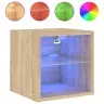 Tv Plaukti Ar Led Lampiņām, 2 Gab., 30X28,5X30 Cm, Koka Krāsā Vidaxl