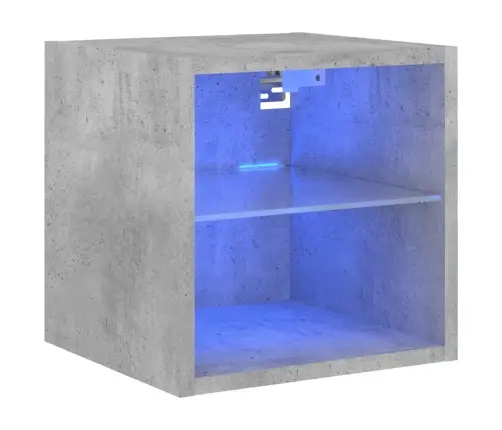 Tv Galdiņi Ar Led Lampiņām, Betona Pelēks, 30X28,5X30 Cm Vidaxl