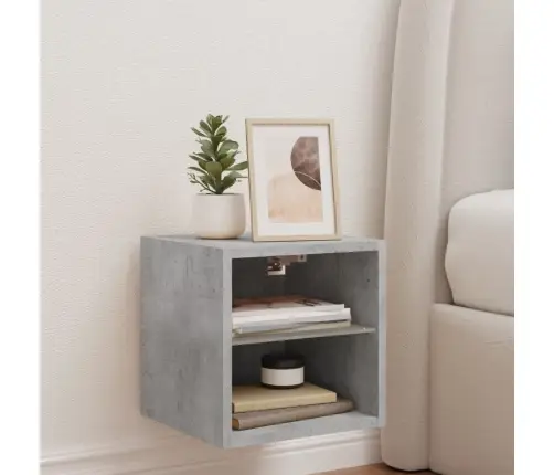 Tv Galdiņi Ar Led Lampiņām, Betona Pelēks, 30X28,5X30 Cm Vidaxl