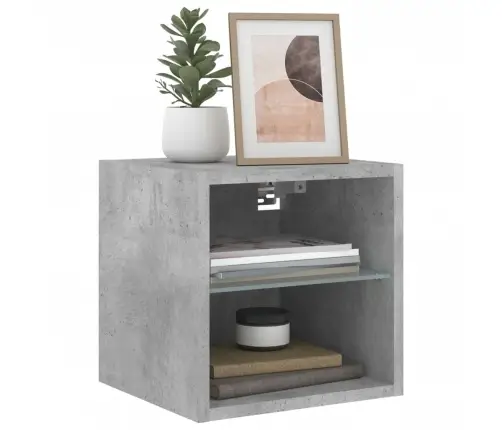 Tv Galdiņi Ar Led Lampiņām, Betona Pelēks, 30X28,5X30 Cm Vidaxl