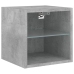 Sieninė Tv Spintelė Su Led Lemputėmis, Betono, 30X28,5X30Cm