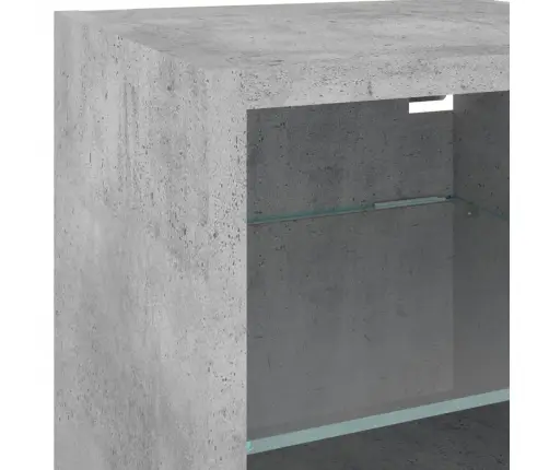 Tv Galdiņi Ar Led Lampiņām, Betona Pelēks, 30X28,5X30 Cm Vidaxl