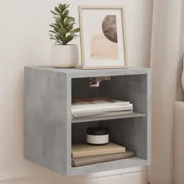 Tv Galdiņi Ar Led Lampiņām, Betona Pelēks, 30X28,5X30 Cm Vidaxl