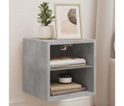 Tv Galdiņi Ar Led Lampiņām, Betona Pelēks, 30X28,5X30 Cm Vidaxl