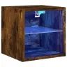 Tv Plaukti Ar Led Lampiņām, 30X28,5X30 Cm, Koka Krāsā Vidaxl