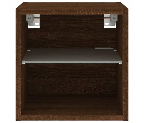 Sieninė Tv Spintelė Su Led Lemputėmis, Ruda, 30X28,5X30Cm