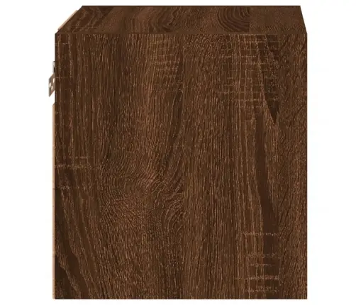 Sieninė Tv Spintelė Su Led Lemputėmis, Ruda, 30X28,5X30Cm