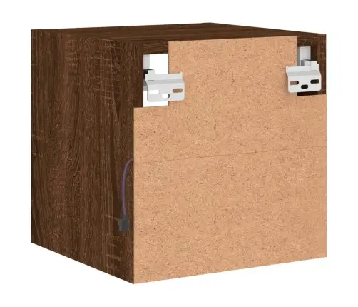 Sieninė Tv Spintelė Su Led Lemputėmis, Ruda, 30X28,5X30Cm