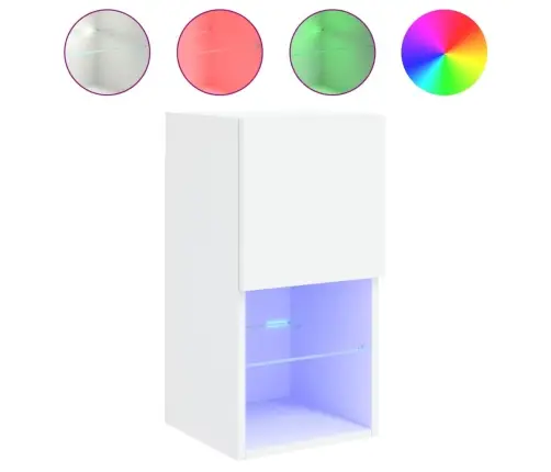 Tv Skapītis Ar Led Lampiņām, Balts, 30,5X30X60 Cm Vidaxl