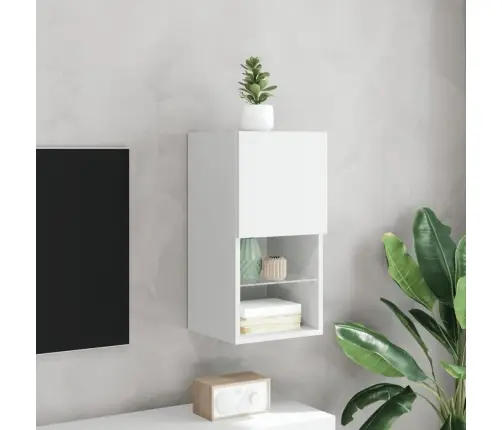 Tv Skapītis Ar Led Lampiņām, Balts, 30,5X30X60 Cm Vidaxl