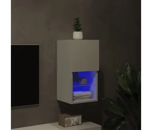 Tv Skapītis Ar Led Lampiņām, Balts, 30,5X30X60 Cm Vidaxl