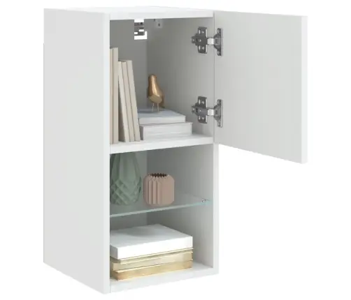 Tv Skapītis Ar Led Lampiņām, Balts, 30,5X30X60 Cm Vidaxl