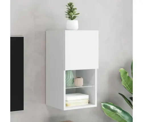 Tv Skapītis Ar Led Lampiņām, Balts, 30,5X30X60 Cm Vidaxl