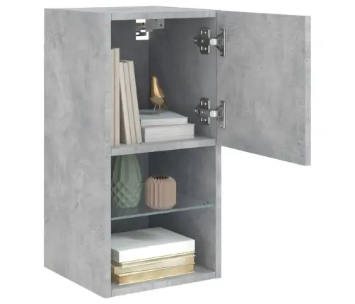 Tv Galdiņi Ar Led Lampiņām, 2 Gab., 30,5X30X60Cm, Betona Pelēki Vidaxl