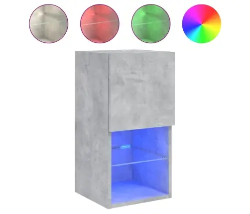 Tv Galdiņi Ar Led Lampiņām, 2 Gab., 30,5X30X60Cm, Betona Pelēki Vidaxl