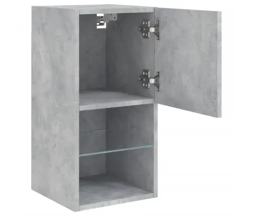 Tv Galdiņi Ar Led Lampiņām, 2 Gab., 30,5X30X60Cm, Betona Pelēki Vidaxl