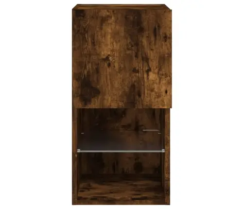 Tv Spintelė Su Led Lemputėmis, Dūminio Ąžuolo, 30,5X30X60Cm Tv Spintelė Su Led Lemputėmis, Dūminio Ąžuolo, 30,5X30X60Cm