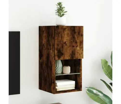 Tv Spintelė Su Led Lemputėmis, Dūminio Ąžuolo, 30,5X30X60Cm Tv Spintelė Su Led Lemputėmis, Dūminio Ąžuolo, 30,5X30X60Cm