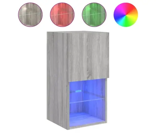 Led-Tuledega Telerikapp, Hall Sonoma Tamm, 30,5 X 30 X 60 Cm