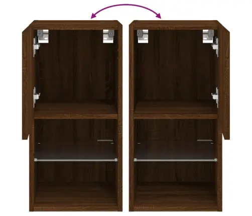 Tv Galdiņš Ar Led Lampiņām, Ozolkoka Krāsa, 30,5X30X60 Cm Vidaxl